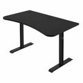 Bureau, avec rangement, en acier, 140 x 76 cm, coloris noir, pour l’espace de travail