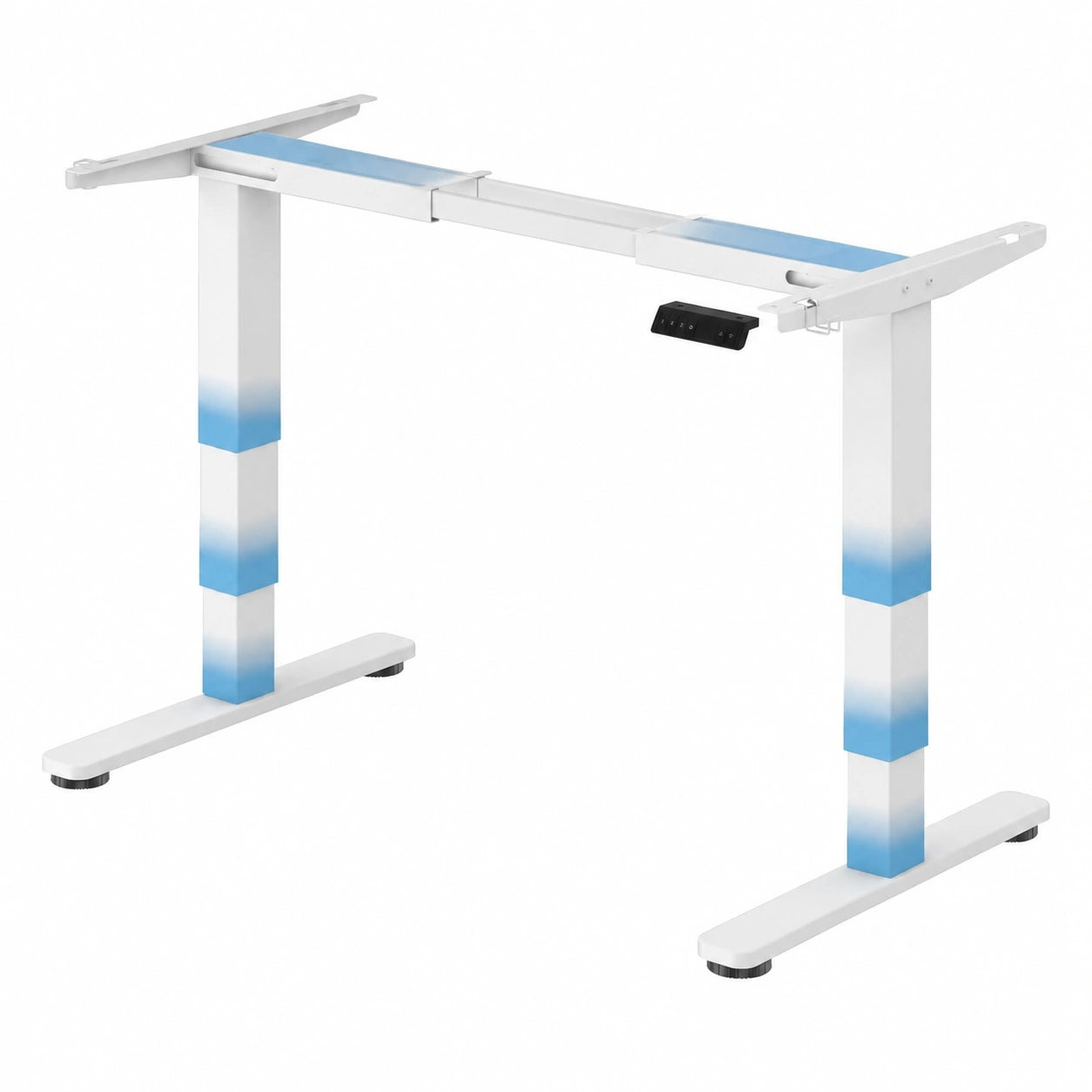 Bureau, réglable, coloris blanc, pour l’espace de travail
