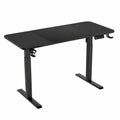 Bureau, réglable, 140 x 60 cm, coloris noir, pour l’espace de travail