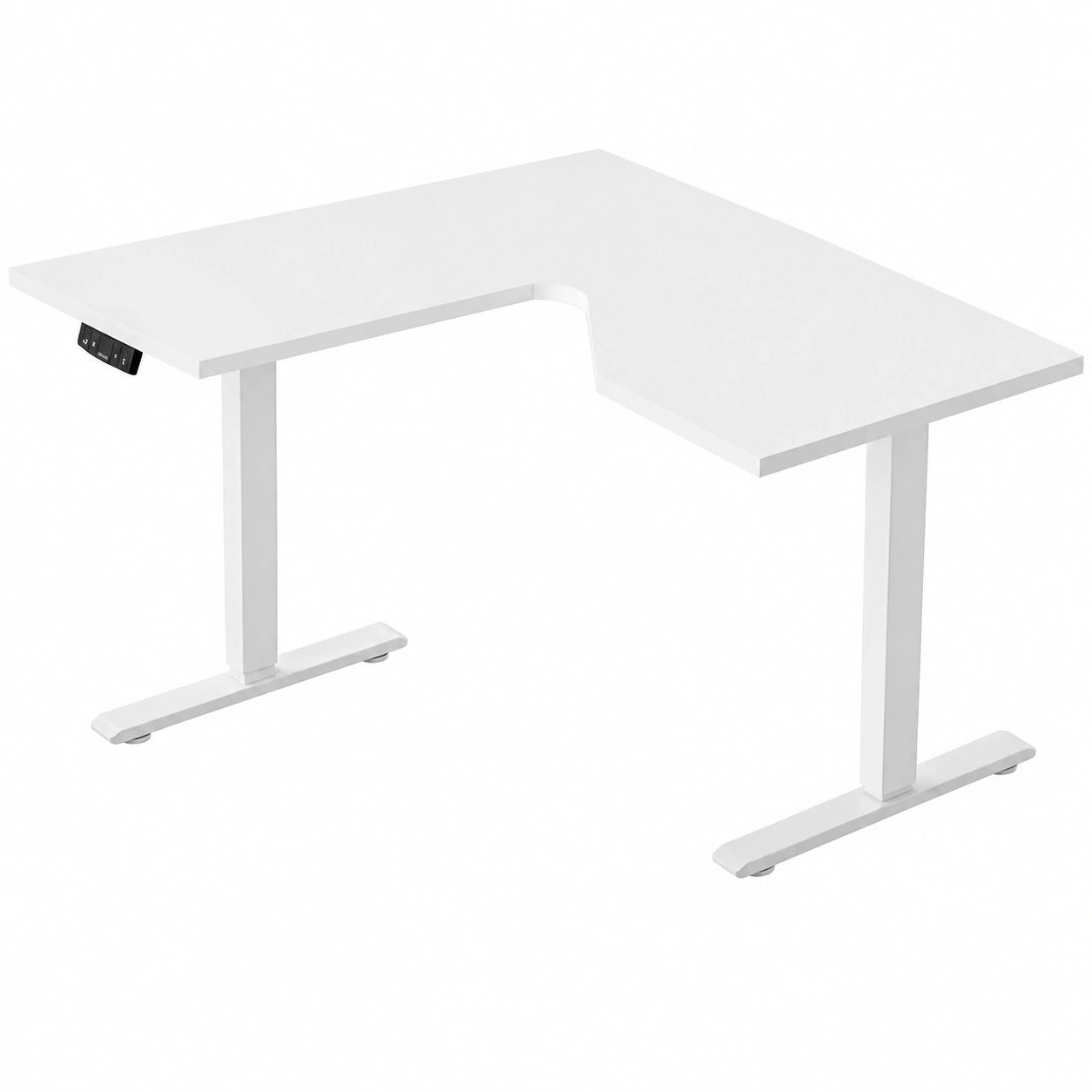 Bureau, réglable, coloris blanc, pour l’espace de travail