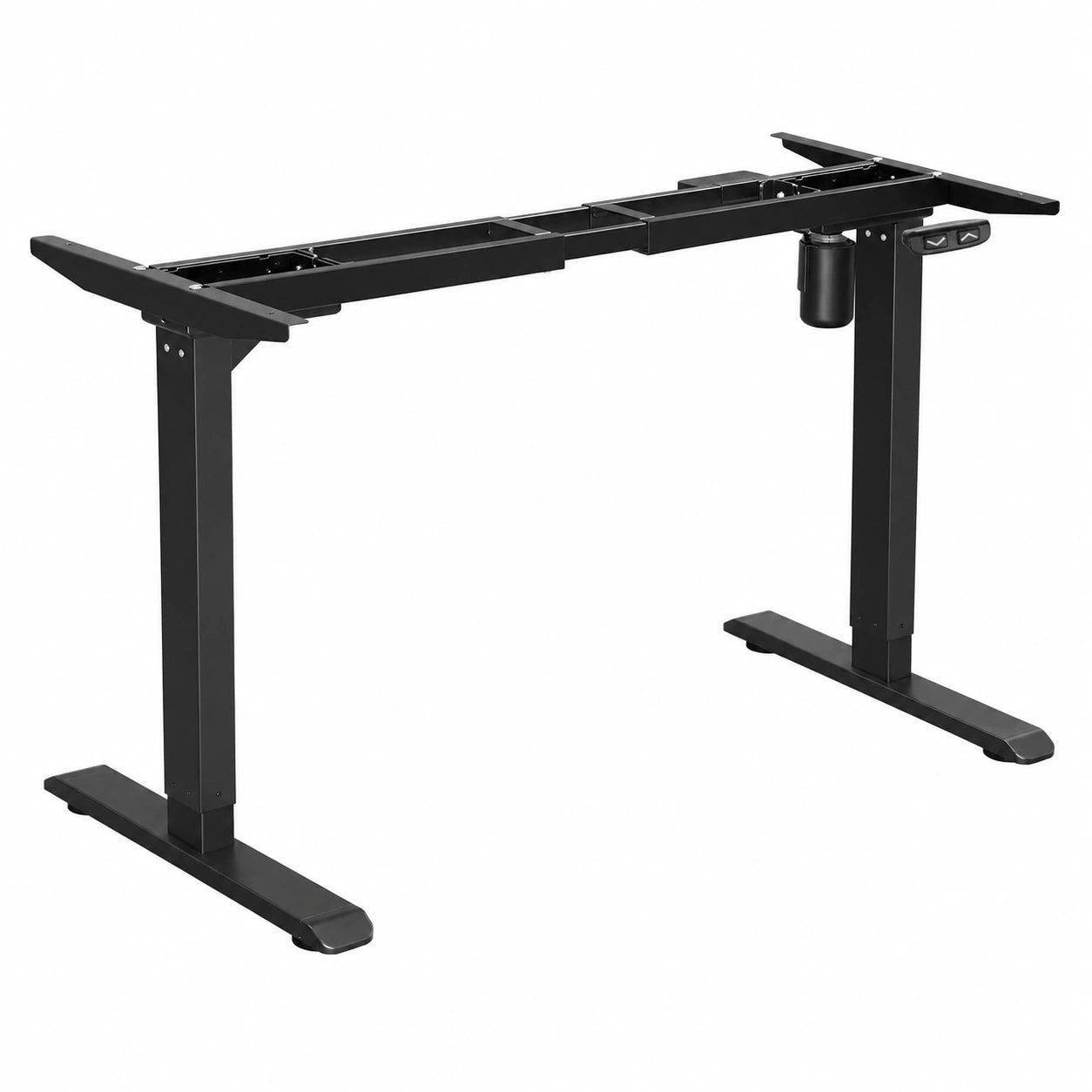 Bureau, réglable, en acier, coloris noir, pour l’espace de travail