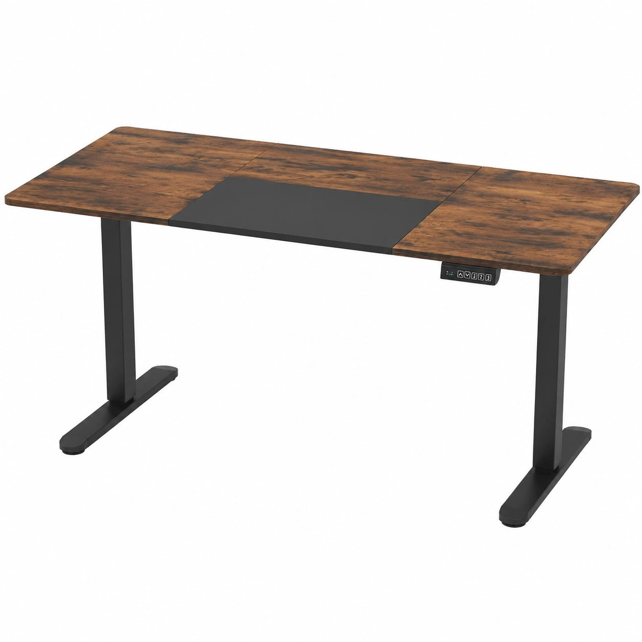 Bureau, réglable, 140 x 70 cm, coloris marron, pour l’espace de travail
