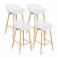 Chaise, en métal, coloris blanc, pour la salle à manger ou la cuisine