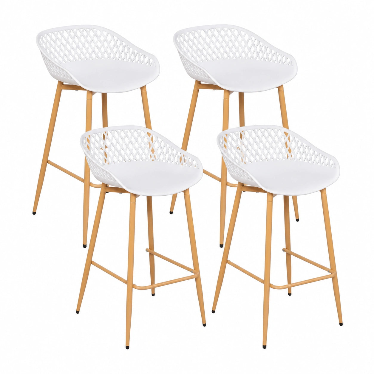 Chaise, en métal, coloris blanc, pour la salle à manger ou la cuisine