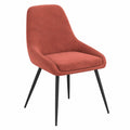 Chaise, en velours, coloris gris et beige, pour la salle à manger ou la cuisine
