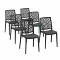 Chaise, en verre, coloris noir, pour la salle à manger ou la cuisine