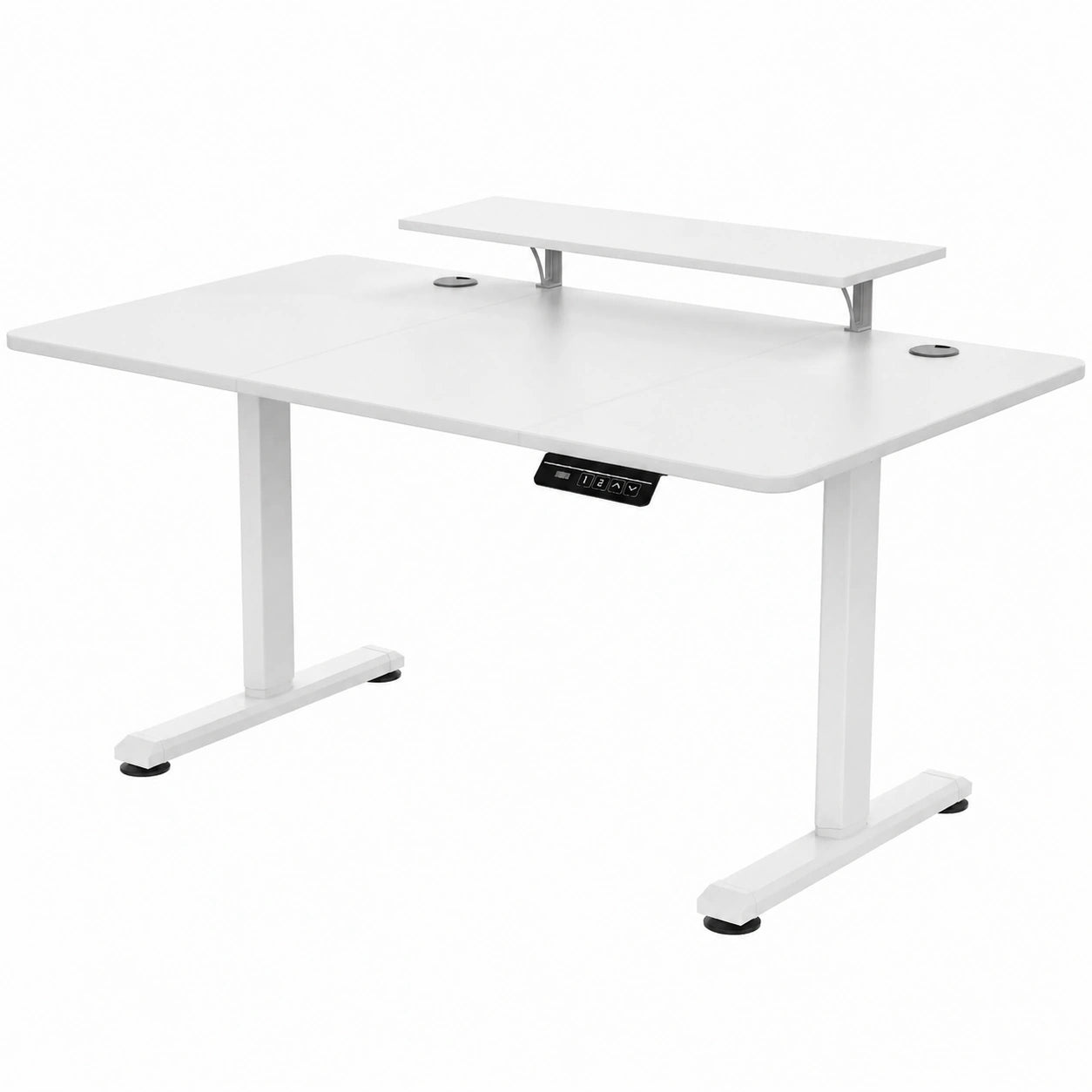 Bureau, réglable, coloris blanc, 140 x 60 cm, pour l’espace de travail
