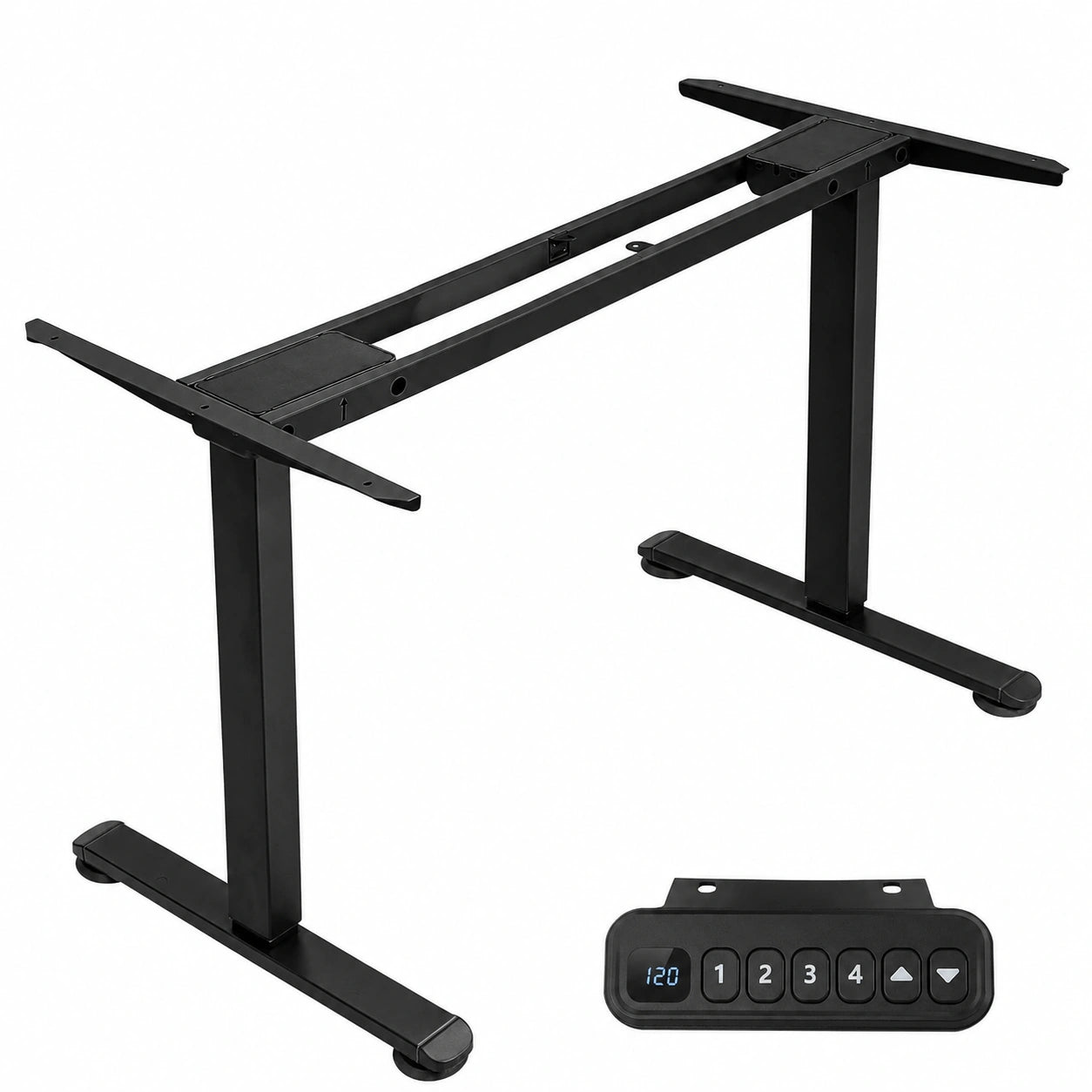 Bureau, réglable, coloris noir, pour l’espace de travail