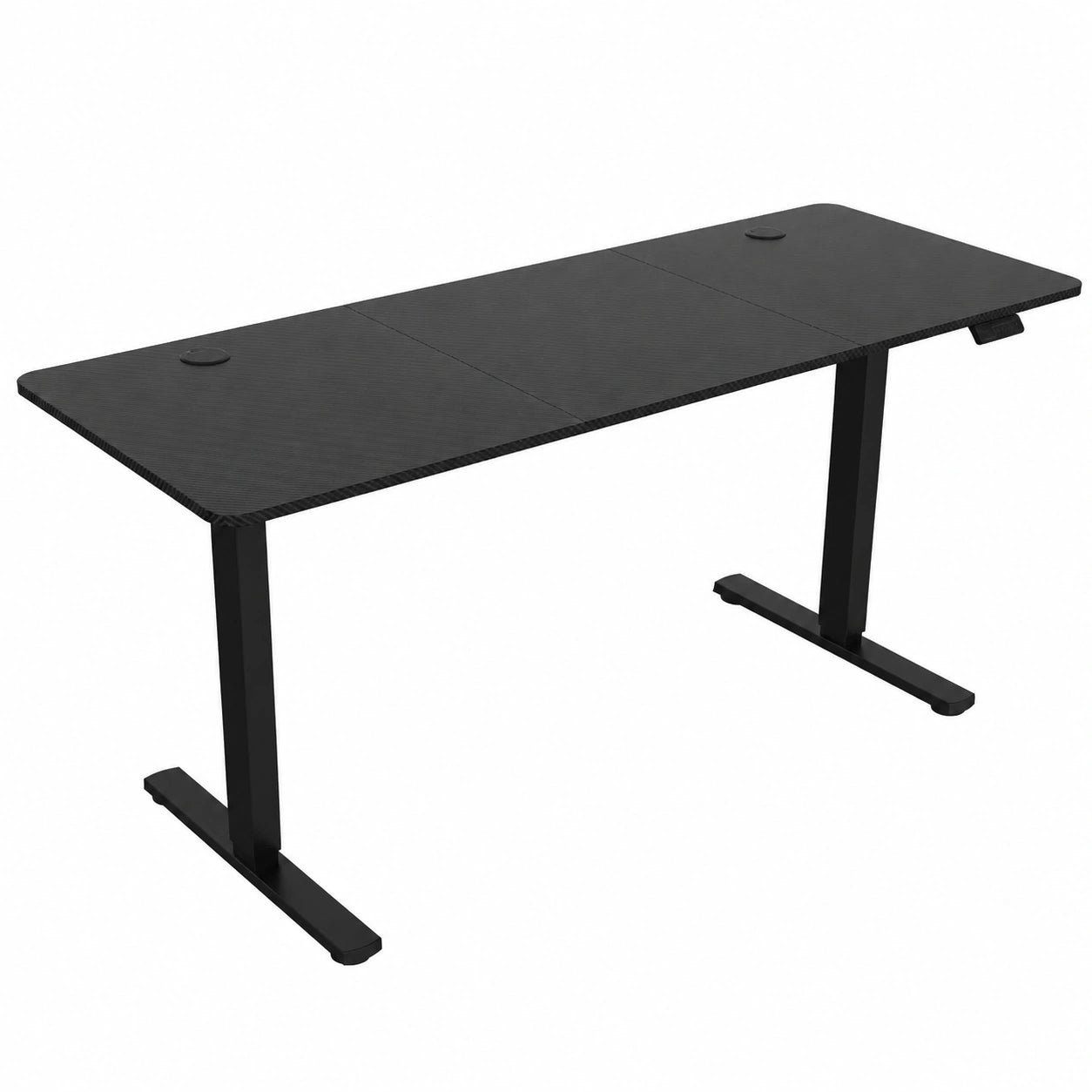 Bureau, réglable, en acier, coloris noir, pour l’espace de travail