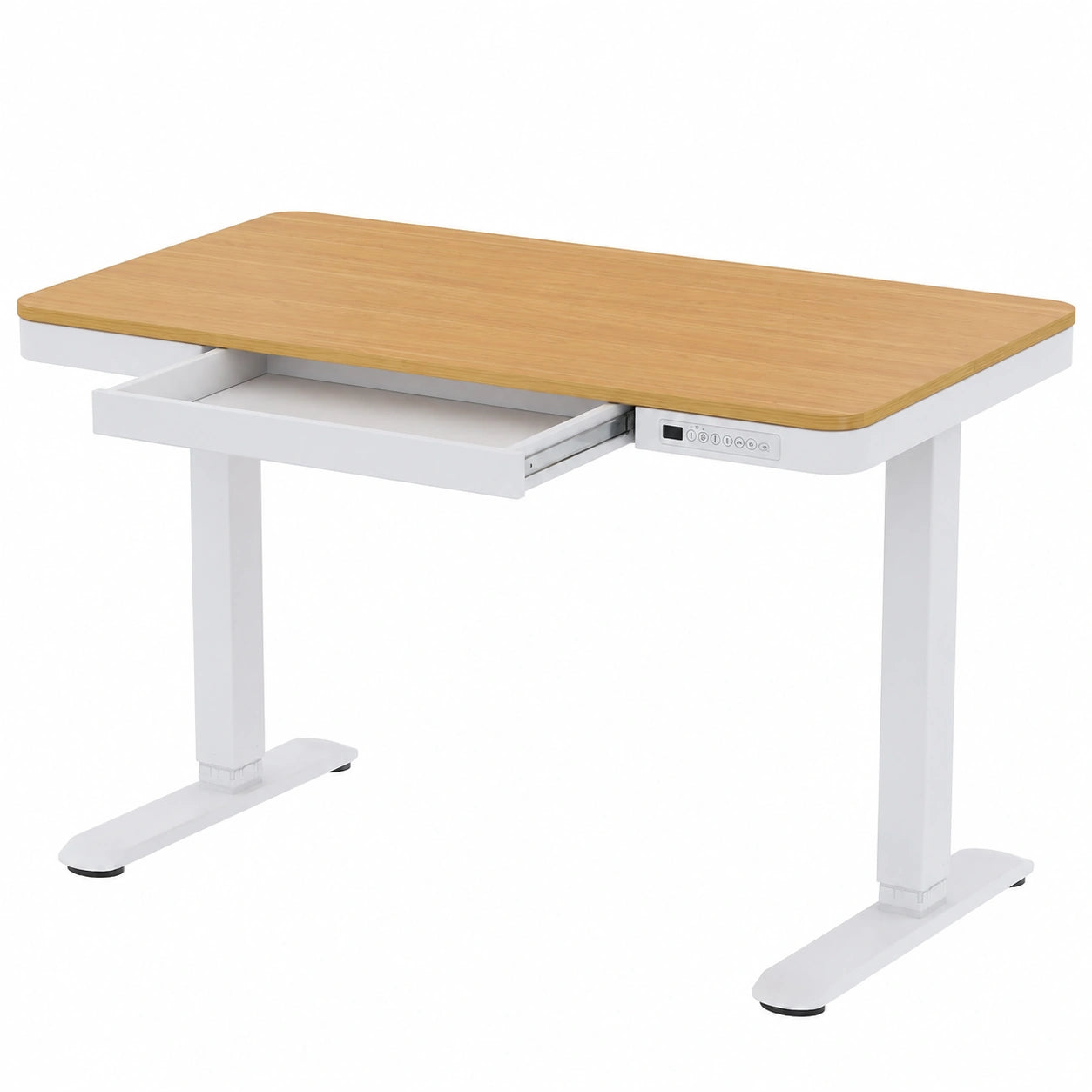 Bureau, avec tiroirs, avec prise intégrée, 120 x 60 cm, pour l’espace de travail
